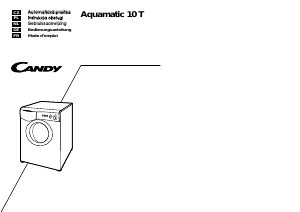 Instrukcja Candy Aquamatic 10 T Pralka