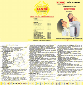 Hướng dẫn sử dụng Gali GL-5038 Cây nước nóng lạnh