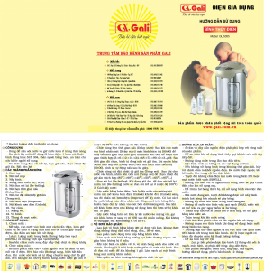 Hướng dẫn sử dụng Gali GL-5055 Cây nước nóng lạnh