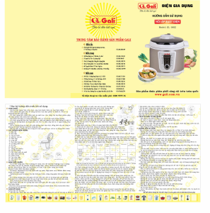 Hướng dẫn sử dụng Gali GL-1603 Nồi áp suất