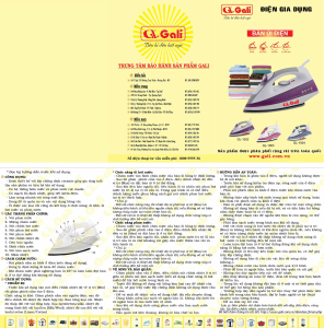 Hướng dẫn sử dụng Gali GL-1002 Bàn ủi