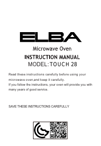 Manual Elba Touch 28 Microwave