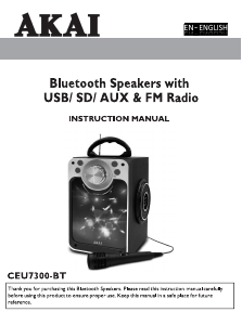 Manual Akai CEU7300-BT Speaker