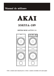 Manual Akai SS035A-189 Speaker