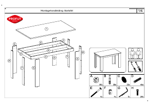 Bruksanvisning Profijt Meubel Mocalto Barbord