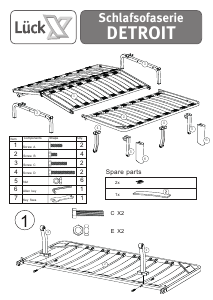 Manual de uso Lück Detroit Sofá cama