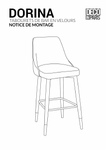 Manual DecoInParis Dorina Bar Stool