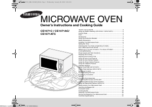 Manual Samsung CE1071C Microwave