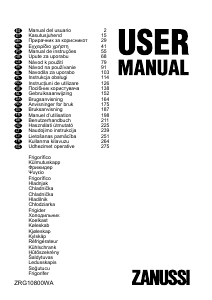 Manuál Zanussi ZRG10800WA Lednice