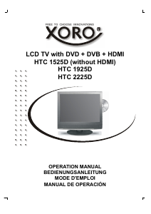 Mode d’emploi Xoro HTC 1525D Téléviseur LCD