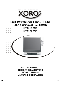Руководство Xoro HTC 1925D ЖК телевизор