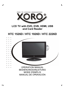 Mode d’emploi Xoro HTC 1926D Téléviseur LCD