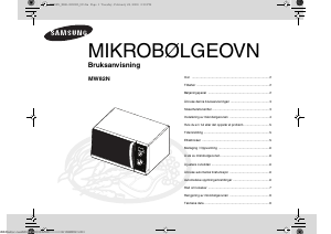 Bruksanvisning Samsung MW82N Mikrobølgeovn