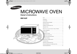Manual Samsung MW102P-S Microwave
