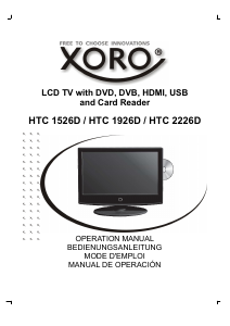 Руководство Xoro HTC 2226D ЖК телевизор