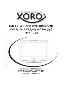 Mode d’emploi Xoro HTC 2228D Téléviseur LCD