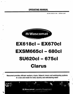 Bruksanvisning Wascomat EX670cl Tvättmaskin