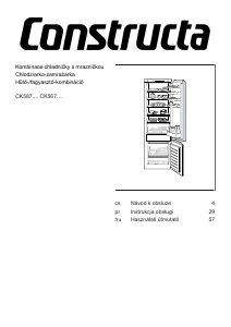 Használati útmutató Constructa CK567VSF0 Hűtő és fagyasztó