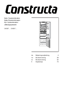 Käyttöohje Constructa CK567VSF0 Jääkaappipakastin