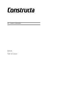 Mode d’emploi Constructa CA424253 Table de cuisson