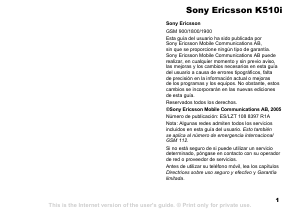 Manual de uso Sony Ericsson K510i Teléfono móvil