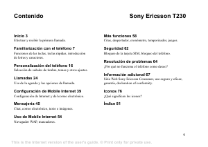 Manual de uso Sony Ericsson T230 Teléfono móvil