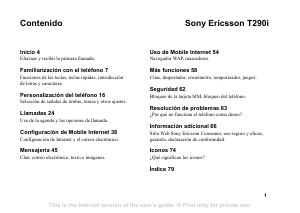 Manual de uso Sony Ericsson T290i Teléfono móvil