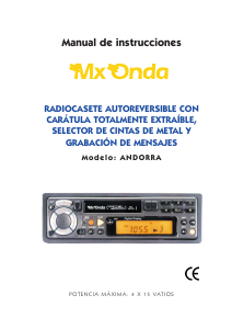 Manual de uso MX Onda Andorra Radio para coche