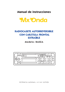 Manual de uso MX Onda Baeza Radio para coche