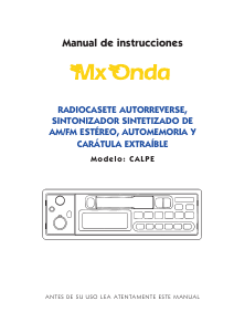 Manual de uso MX Onda Calpe Radio para coche