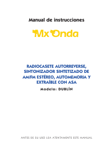 Manual de uso MX Onda Dublin Radio para coche