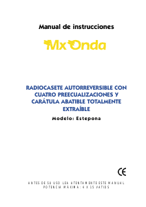 Manual de uso MX Onda Estepona Radio para coche