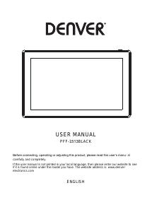 Manual Denver PFF-1513 Digital Photo Frame