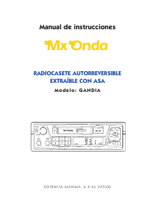 Manual de uso MX Onda Gandia Radio para coche