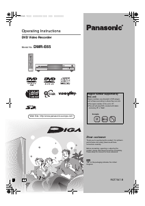 Manual Panasonic DMR-E65EG DVD Player
