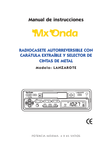 Manual de uso MX Onda Lanzarote Radio para coche