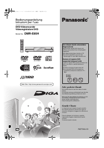 Manuale Panasonic DMR-E85HEG Lettore DVD