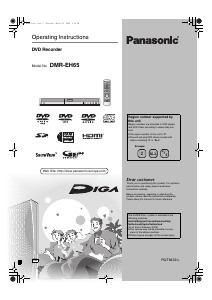 Manual Panasonic DMR-EH65 DVD Player