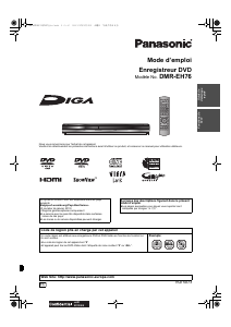 Mode d’emploi Panasonic DMR-EH76EC Lecteur DVD