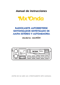 Manual de uso MX Onda Mahon Radio para coche