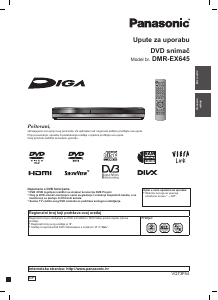 Manual Panasonic DMR-EX645 DVD Player