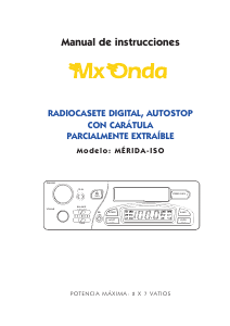 Manual de uso MX Onda Merida-ISO Radio para coche