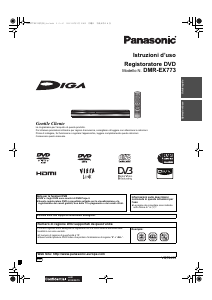 Manuale Panasonic DMR-EX773 Lettore DVD