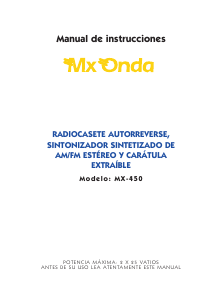Manual de uso MX Onda MX-450 Radio para coche