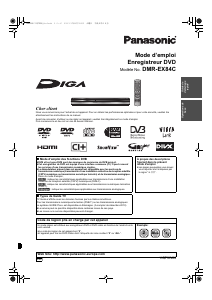 Mode d’emploi Panasonic DMR-EX84CEG Lecteur DVD