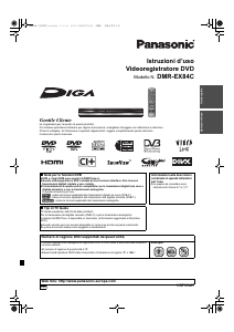 Manuale Panasonic DMR-EX84CEG Lettore DVD