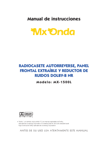 Manual de uso MX Onda MX-1500L Radio para coche