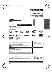 Manuale Panasonic DMR-EX93CEG Lettore DVD