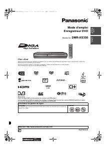 Mode d’emploi Panasonic DMR-XS350 Lecteur DVD