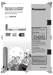 Manual de uso Panasonic DVD-F87 Reproductor DVD